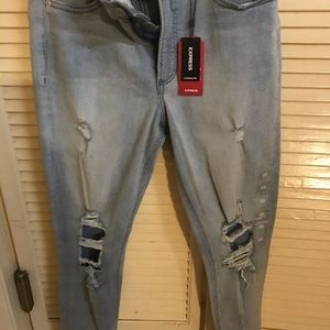 Express jeans 10R distressed